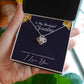 Love Knot Necklace with White/Yellow Gold and zirconia stone