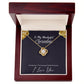 Love Knot Necklace with White/Yellow Gold and zirconia stone