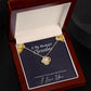 Love Knot Necklace with White/Yellow Gold and zirconia stone