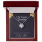 Love Knot Necklace with White/Yellow Gold and zirconia stone