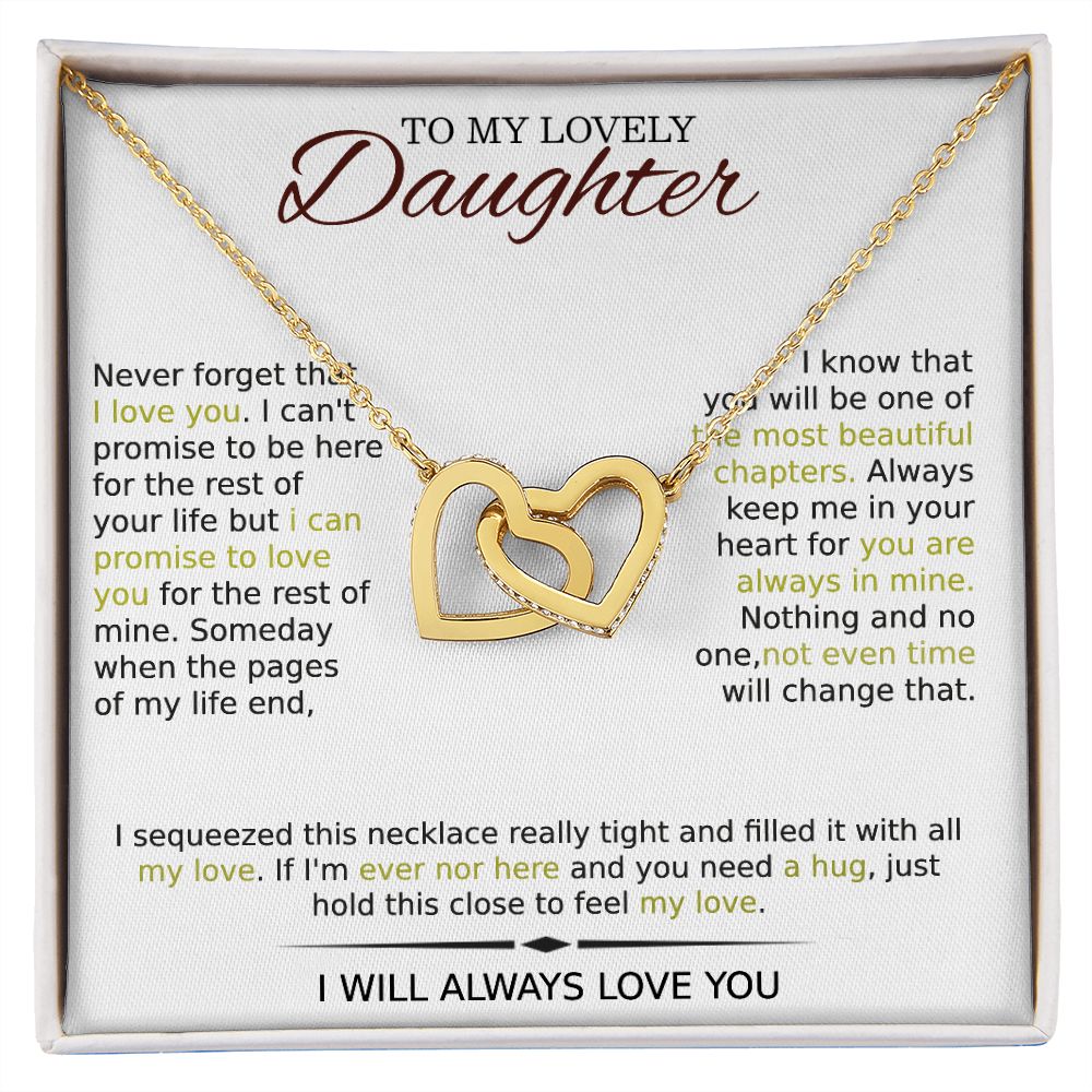 Cherished Necklace for Daughter - Gift of Love - 18K Yellow and White Gold Variants