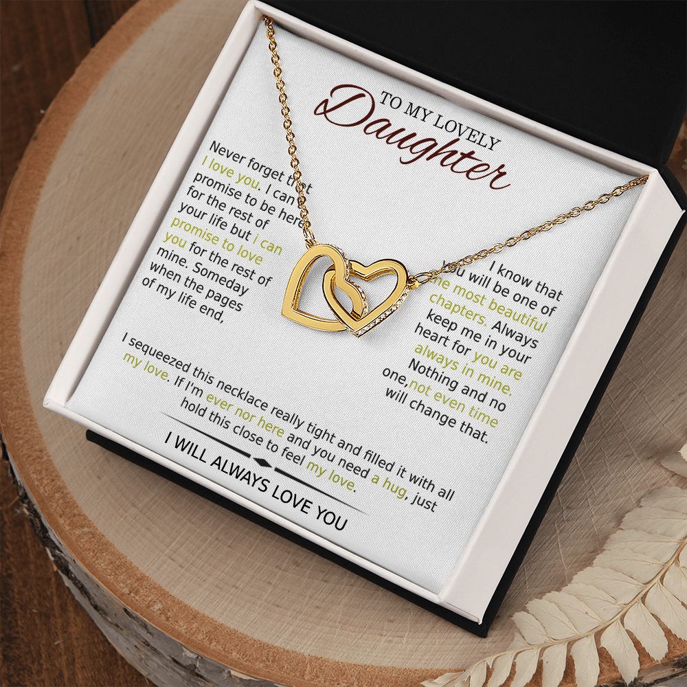 Cherished Necklace for Daughter - Gift of Love - 18K Yellow and White Gold Variants