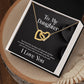 Interlocking Heart Necklace - With Message Card For Daughter