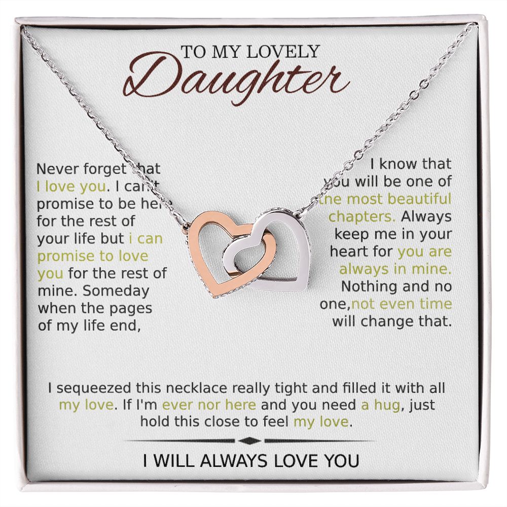 Cherished Necklace for Daughter - Gift of Love - 18K Yellow and White Gold Variants