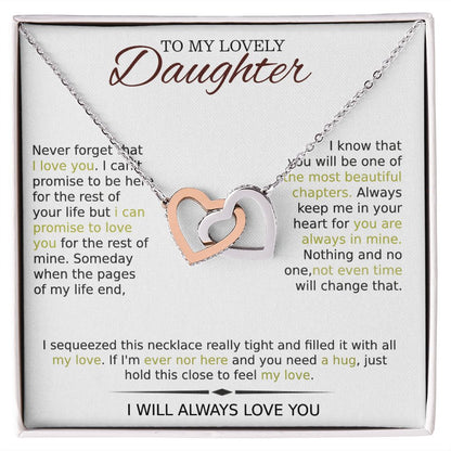 Cherished Necklace for Daughter - Gift of Love - 18K Yellow and White Gold Variants