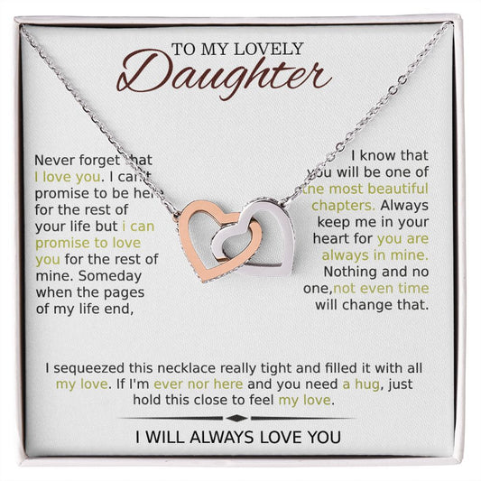 Cherished Necklace for Daughter - Gift of Love - 18K Yellow and White Gold Variants