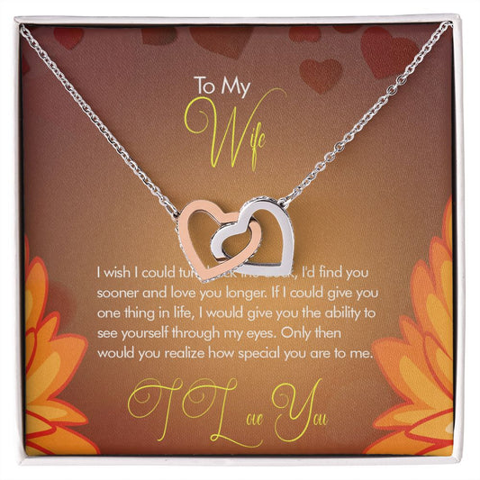 Interlocked Heart Necklace - For Her