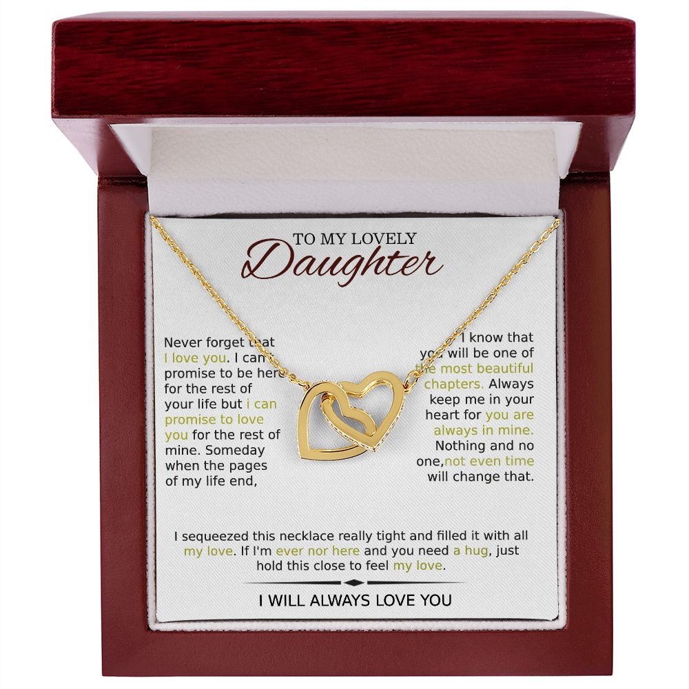 Cherished Necklace for Daughter - Gift of Love - 18K Yellow and White Gold Variants