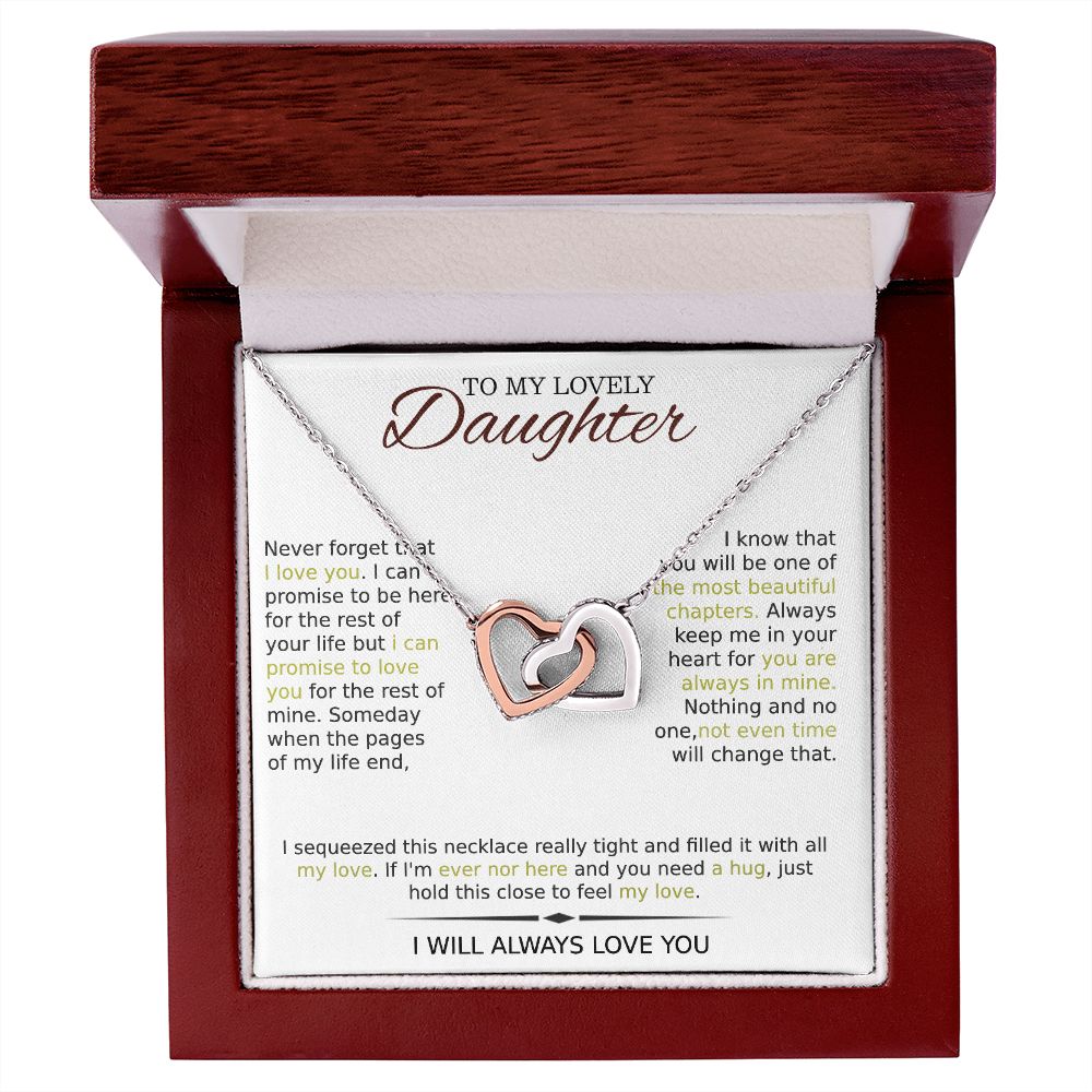 Cherished Necklace for Daughter - Gift of Love - 18K Yellow and White Gold Variants