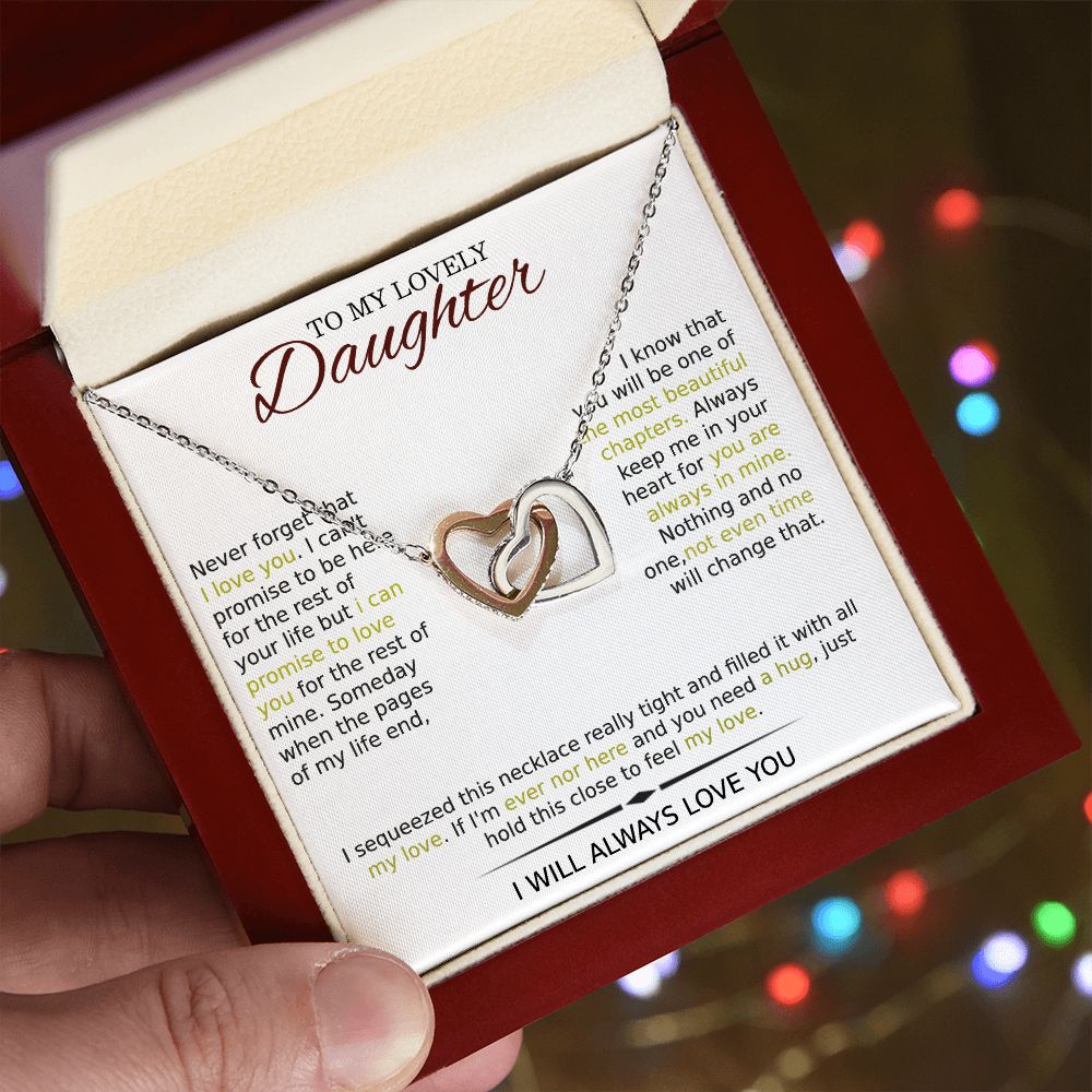 Cherished Necklace for Daughter - Gift of Love - 18K Yellow and White Gold Variants