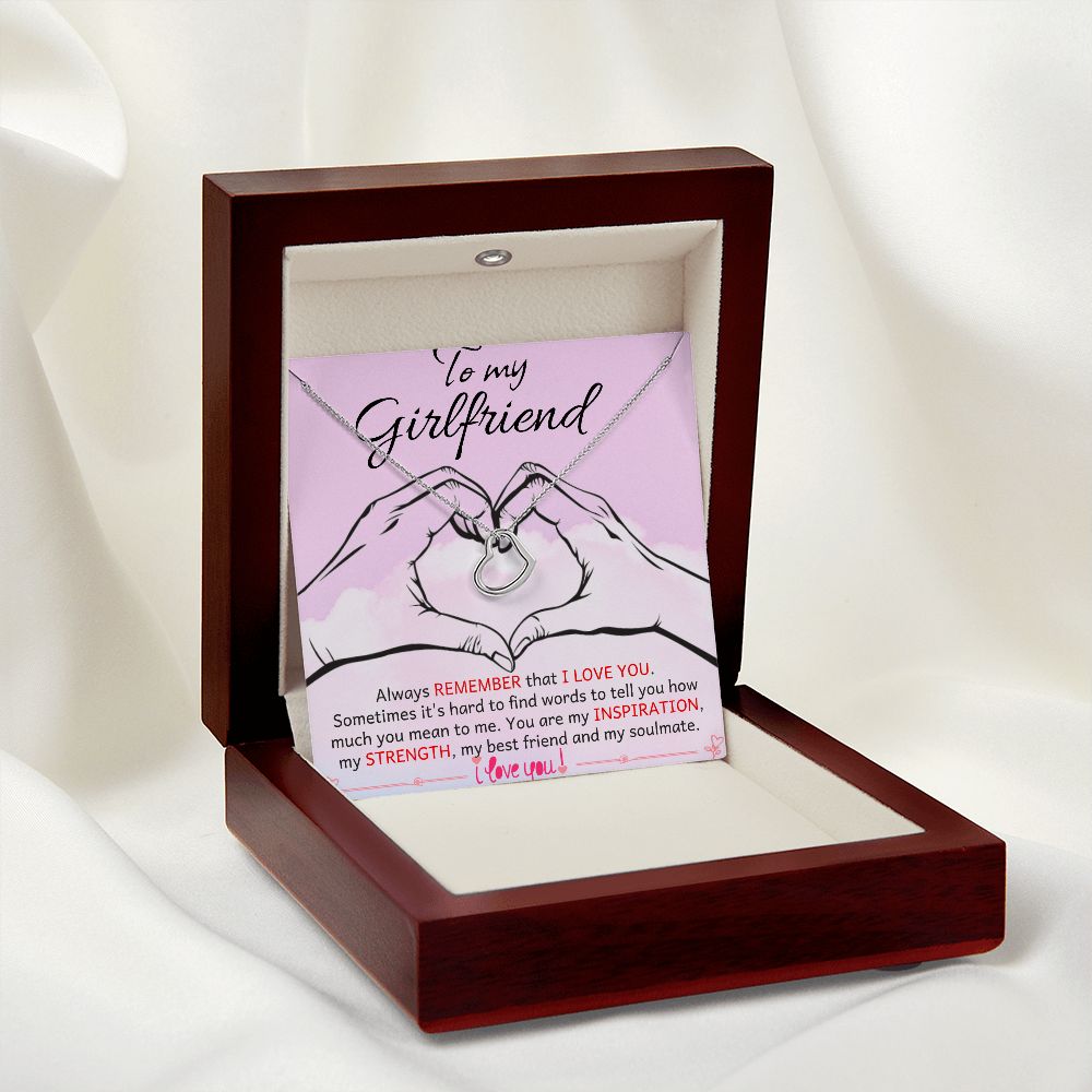 Delicate Heart Necklace with White/Yellow Gold Variant