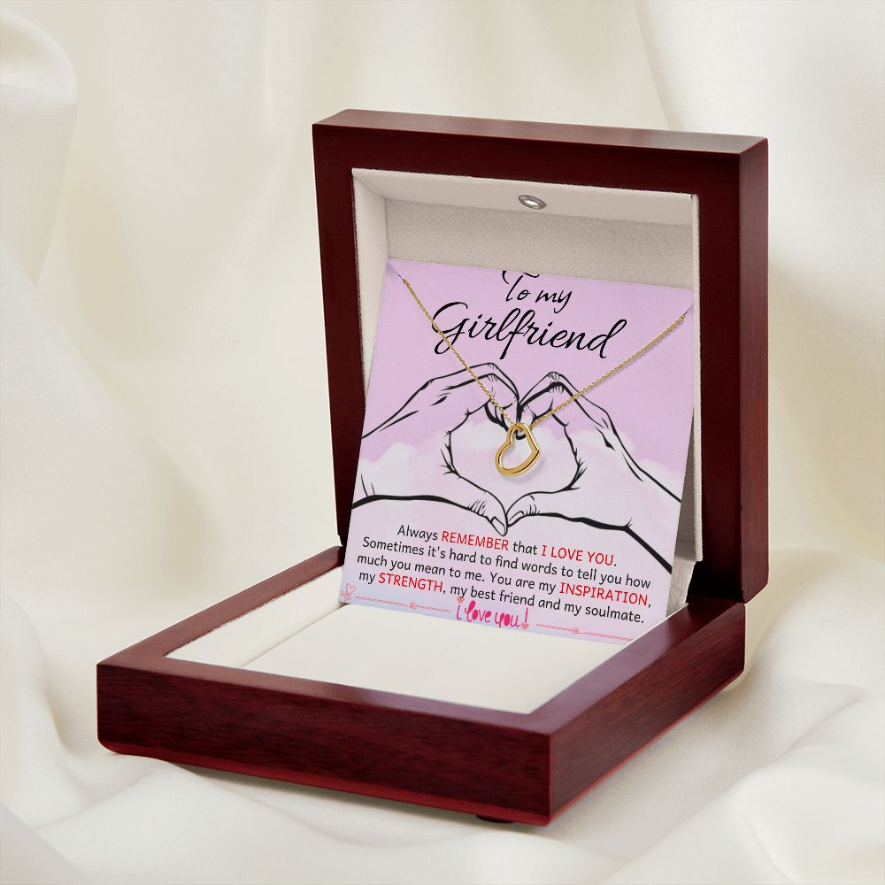 Delicate Heart Necklace with White/Yellow Gold Variant