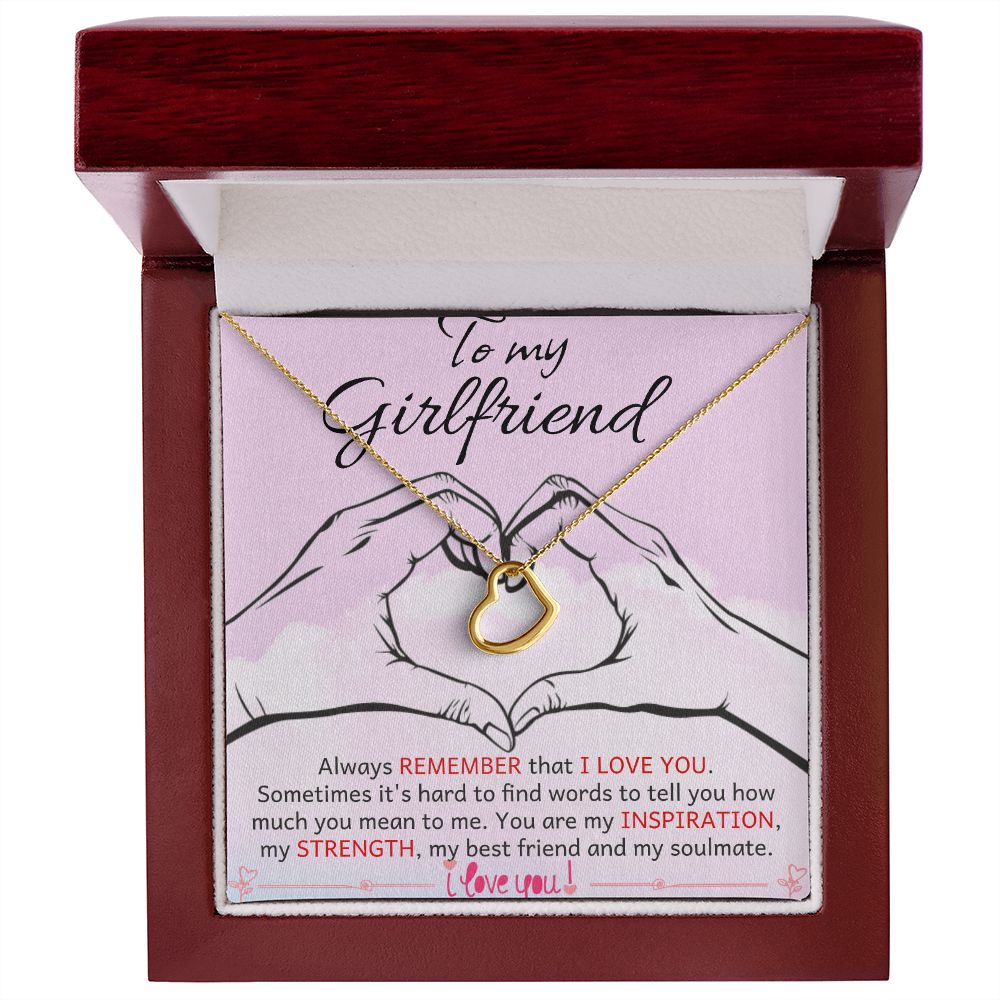Delicate Heart Necklace with White/Yellow Gold Variant