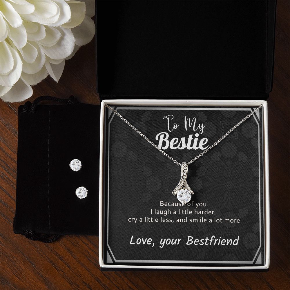 Alluring Beauty Necklace with Beautiful  CZ Earrings